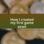 How I created my first game asset