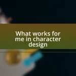 What works for me in character design