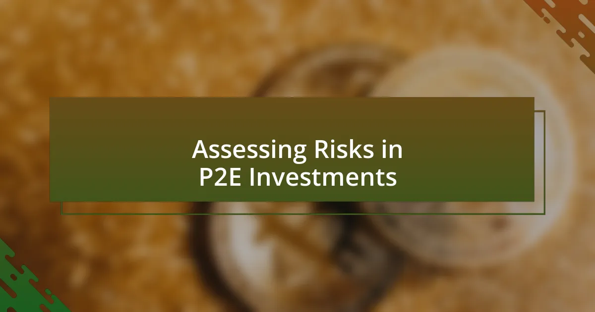 Assessing Risks in P2E Investments